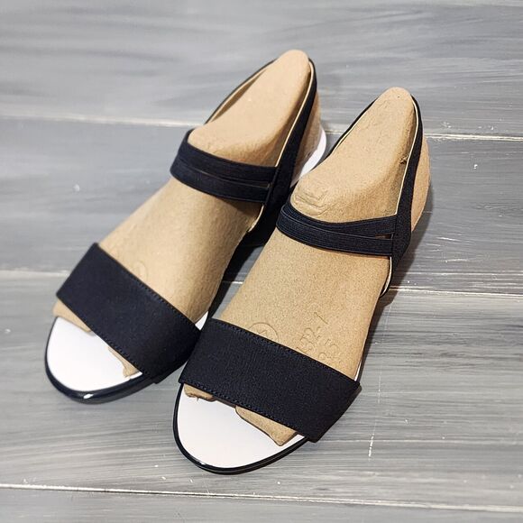 LifeStride‎ Womens Yolo Wedge Sandals Heels Soft System Navy Blue Size 7 Wide - Picture 2 of 13